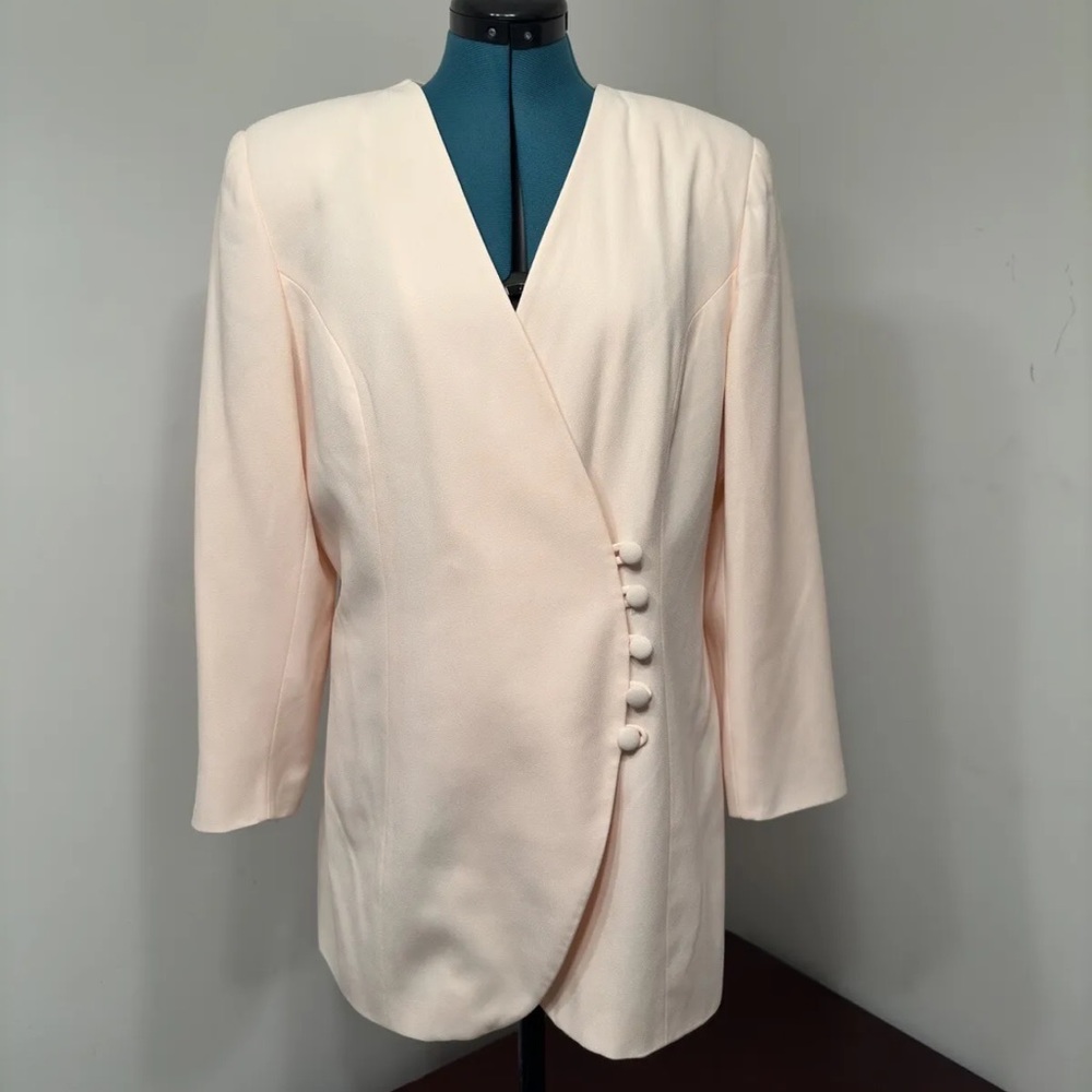 Laura Leigh Ltd. Women’s Peach Lined Blazer Jacket Size 12